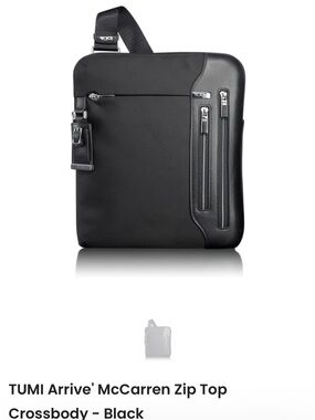 Tumi Black Arrive McCarren Zip-Top Crossbody Messenger